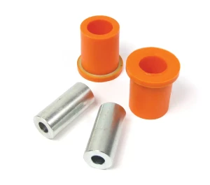 Polyurethane Bushings LR051585 By Polybush, Pair, Front Lower Suspension Front Of Arm (Orange / Standard Firmness) For Land Rover LR3, LR4 And Range Rover Sport (See Fitment Years)