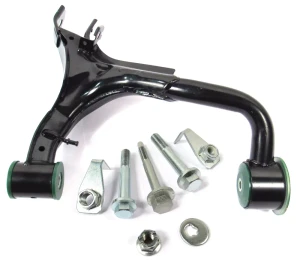 Suspension Control Arm LR051622, Upper Rear Right Hand, Upgraded With Preloaded Semi-Firm Green Polyurethane Bushings And Bolt Kit For Land Rover LR3 And LR4