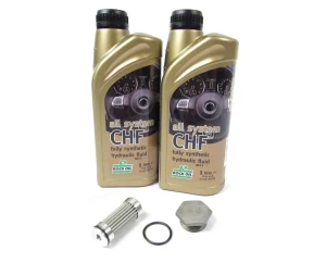 ACE Dynamic Response Directional Stability Control Service Kit  For Range Rover Sport, 2006 - 2013, Includes DSC Filter, ACE Valve Block Drain Plug, And 2 Quarts ACE Fluid By Rock Oil