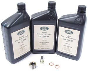 Transfer Case Maintenance Service Kit With 3 Quarts Genuine Oil And Replacement Drain Plug And Washers For Land Rover Defender 90 And 110