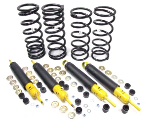Shock And Spring Suspension Kit With Heavy Duty Front And Rear Nitrocharger Sport Shocks And Coil Springs From Old Man Emu / ARB, For Land Rover Discovery I, Defender 90, And Range Rover Classic (See Fitment Years)