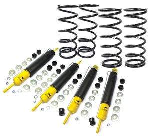 Shock And Spring Suspension Kit With Front And Rear Nitrocharger Sport Shocks And Medium Duty Coil Springs From Old Man Emu / ARB, For Land Rover Discovery I, Defender 90, And Range Rover Classic (See Fitment Years)