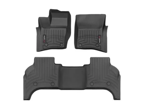 FloorLiner 3-Piece Set By WeatherTech, 1st & 2nd Row Molded Mats, Black, 44162912, For Land Rover Defender 110 New Generation L663 Without 3rd Row Seats