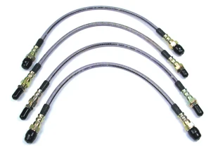 Performance Stainless Steel Brake Hose Kit With Teflon Liners For Land Rover Discovery 1