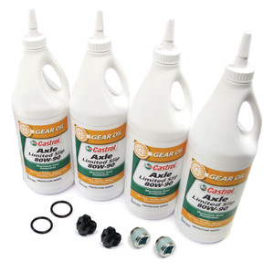 Differential Service Kit, Front And Rear, For Land Rover Discovery I, Includes 4 Quarts Castrol Differential Fluid 80W-90, Replacement Plugs And Washers