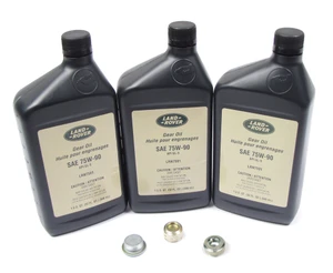 Differential Service, Kit Front And Rear, With 3 Quarts Genuine Differential Oil 75W90R GL5 And 3 Replacement Drain And Fill Plugs For Range Rover Full Size L322