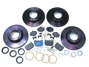 Brake Rebuild Kit, Front And Rear, For Range Rover Classic 1990 - 1995, Includes Standard Rotors, Genuine Pads And Replacement Hardware And Seals