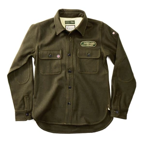 Land Rover Heritage Collection Classic Wool Shirt, Long Sleeve, Color: Khaki Green