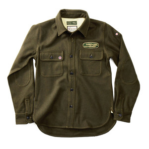 Land Rover Heritage Collection Classic Wool Shirt, Long Sleeve, Color: Khaki Green