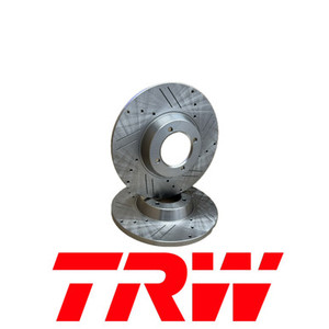 Brake Rotor Set Drilled and Slotted TR3B to TR6 TRW