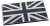 Union Jack Exterior Badge, Black And Chrome, 2 x 1.14 Inches
