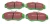EBC Greenstuff Performance Front Brake Pads SFP500150 For Land Rover Discovery Series II And Range Rover P38 (4.0 And 4.6)
