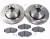 Front Brake Rebuilding Kit For Land Rover Discovery Series II, Includes Genuine Pads, Standard Rotors And Brake Locator Screws
