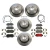 Brake Rebuild Kit, Front And Rear, Brembo Prime Line, Includes Brembo Rotors, Brembo Pads, Brake Wear Sensors, And Locator Screws, For Land Rover LR3 4.4L V8, 2005 - 2009