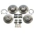 Brake Rebuild Kit, Front And Rear, Brembo Prime Line, Includes Brembo Pads, Brembo Rotors, And Brake Wear Sensors, For Range Rover Sport Supercharged, 2010 - 2013