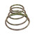 Spring door panel to door escutcheon