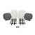 Seat Cover Kit Major MGB 70 to 80 Black w/ White Piping