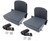 Trakker Rear Jump Seats By Exmoor Trim, Twill Vinyl, Pair, For Land Rover Defender And Series 2, 2A And 3