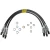Performance Stainless Steel Brake Hose Kit With Teflon Liners For 2-Inch Raised Suspension With Extended Hoses On Land Rover Defender 110, 1993 North American Spec