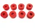 Polyurethane Bushing Kit By Polybush For Front Shock Absorbers, Red / Very Firm, For Land Rover Discovery 1, Defender 90 And 110, And Range Rover Classic