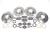 Front And Rear Brake Rebuild Kit For Land Rover Defender 90, 1994 - 1997, Includes Genuine Pads, Standard Rotors, And Hardware