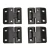 Front Door Hinges, Billet Black Aluminum, Four Piece Set, By Exmoor Trim For Land Rover Defender 90, 110, 130 (See Fitment Years)