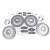 Brake Rebuild Kit, Front And Rear With Genuine Rotors And Pads For Land Rover LR4 (From Vin # AA547441 On)