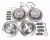 Brake Rebuilding Kit, Front And Rear With Genuine Pads, Standard Rotors, Replacement Wear Sensors And Hardware, For Range Rover Full Size L322, 2006 - 2009