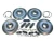 Brake Rebuild Kit, Front And Rear, Includes Genuine Pads, Genuine Rotors, Brake Wear Sensors, And Retainer Springs, For Range Rover Sport, 2006 - 2009