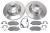 Front Brake Rebuilding Kit For Range Rover Full Size L322, 2006 - 2009, Includes Textar Pads, Pair Of Rotors, Brake Wear Sensor, And Hardware