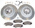 Front Brake Rebuild Kit With Genuine Rotors, Genuine Brake Pads, And Standard Brake Wear Sensor For Range Rover Full Size L322, 2010 - 2012