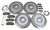 Brake Rebuild Kit, Front And Rear With Genuine Rotors And Pads, Brake Wear Sensors, And Retainer Springs For Range Rover Sport, 2010 - 2013 (See Fitment Years)