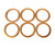 Genuine Copper Oil Pan Drain Plug Washer ETC7398, Set Of 6, For Land Rover Discovery I, 1994 - 1999 And Range Rover Classic 1995