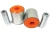 Front Upper Control Arm Polyurethane Bushings By Polybush LR018345, Pair, Orange Standard Firmness, For Range Rover Full Size L322, 2003 - 2012