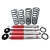 Shock And Spring Suspension Kit By Terrafirma With Front And Rear 4-Stage Adjustable Shocks And 3-Inch Lift Medium Load TF042 And TF023V Springs For Land Rover Discovery Series II, 1999 - 2004