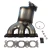 Catalytic Converter With Gaskets LR001968 For Rear Cylinders 4, 5, 6 For Land Rover LR2 3.2L L6 Gas 2008-2012 (See Fitment Years)