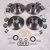 Brake Rebuilding Kit, Front And Rear, For Land Rover Discovery I, Includes Rotors, Pads, Hardware And Seals