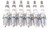 Spark Plug Service Kit, Set Of 6 Plugs NLP100290L By NGK, Iridium IX BKR6EIX-11, For Land Rover Freelander 2002 - 2005