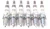 Spark Plug Service Kit, Set Of 6 Plugs NLP100290L By NGK, Iridium IX BKR6EIX-11, For Land Rover Freelander 2002 - 2005