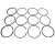 Piston Ring Set 8510072, Standard 2.25 Gas, For Land Rover Series 2, 2A, and 3