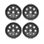 Steel Wheel By Terrafirma, Set of 4, Satin Black, 20 X 8 Inch, Includes Nuts, For Land Rover LR3, LR4, Discovery 5, Range Rover Sport, And Defender 90,110, 130 New Generation (See Fitment Years)