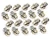 Capped Stainless Steel Lug Nuts RRD500560, Set Of 20, For Land Rover Discovery I, Defender 90 And 110, And Range Rover Classic (See Fitment Years)