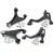 Front Suspension Upper And Lower Control Arm Kit, Includes Control Arms And Mounting Hardware, For Land Rover LR3, 2005 - 2009