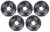 Steel Wheels, Set Of 5, 16 By 5.5-Inch Steel, Black, Tube Type For Land Rover Series 2, 2A And 3 (88 And 109)