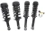 Standard Profile Air Suspension To Coil Spring Conversion Kit For Land Rover LR4, With New Struts And Coil Springs, And EAS Reflash Management Software By Dunlop