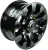 Sawtooth Style Alloy Wheel 16 X 7 Inch LR025862, Black, For Land Rover Discovery I, Defender 90, And Range Rover Classic (See Fitment Years)
