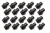 Lug Nuts, Set Of 20, Black, Original Equipment For Range Rover Full Size L322 2003-2005