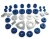 Polyurethane Suspension Bushing Kit By Polybush, Front And Rear Suspension, Blue / Soft, For Land Rover Defender 110, 1993-Only North American Spec