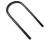 U-Bolt, Longer Length For Front Axle On Land Rover Series 2, 2A And 3