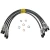 Performance Stainless Steel Brake Hose Kit With Teflon Liners, Extended Hoses For 2-Inch Raised Suspension, For Land Rover Discovery I, 1994 - 1999